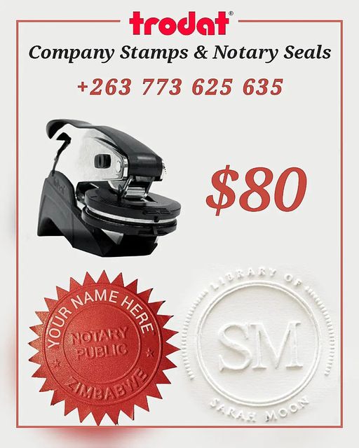 Trodat Company Seals and Notary Seal Embossers in Harare Zimbabwe Bulawayo